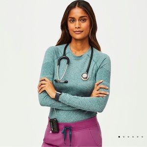 NWT Figs Salta underscrub light Caribbean blue